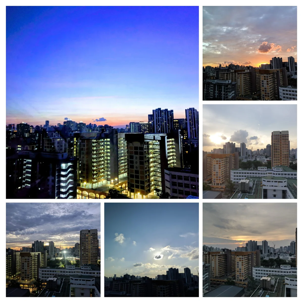 Same sky different days during my 14-day quarantine upon arrival in Singapore